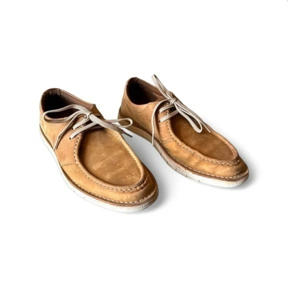 Clarks Forge Run Tan Suede Slip-On Shoes | Men’s 7.5